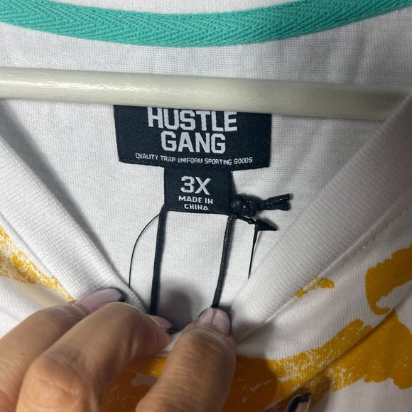 NWT Hustle Gang Men's White Relaxed Fit Graphic Print Born For This T-Shirt 3XL - Picture 8 of 12